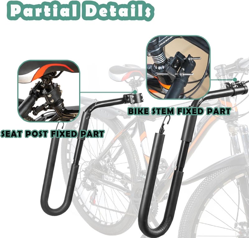Mosxoed Bicycle Surfboard Racks, Bike Surf Board Compatible with Shortboards, Longboards, SUP Paddleboards, Outdoor Sports Surfing Wakeboard Carrier Mount for Bike, Quick Release Bars - Image 5